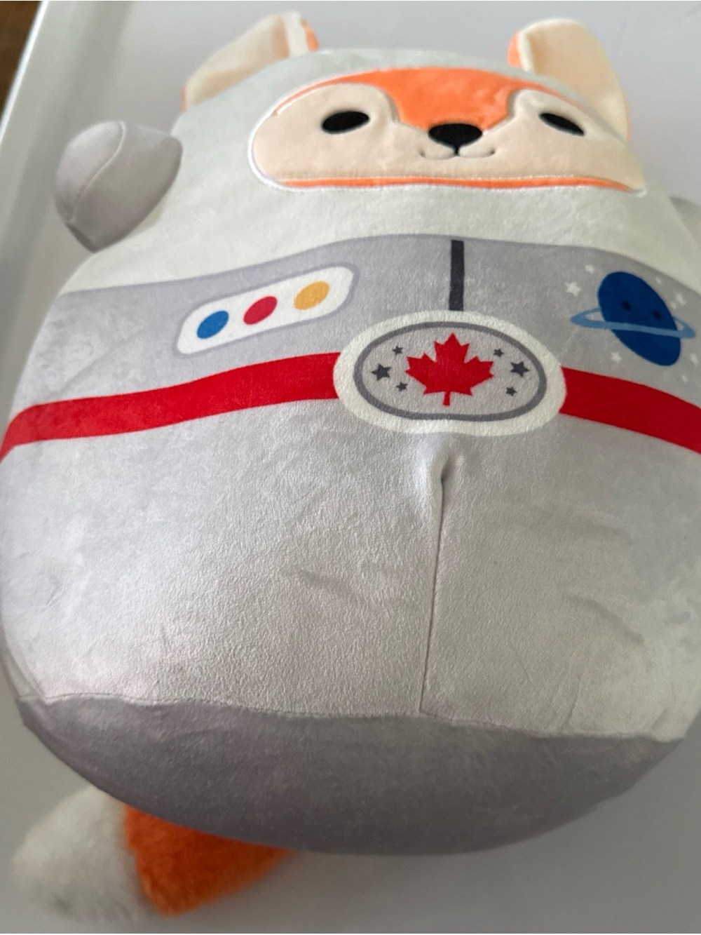 Jumbo Squishmallow James the fox astronaut plush toy